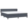 vidaXL Boxspringbett mit Matratzen Dunkelgrau 200x210 cm Samt