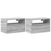 vidaXL Wand-Nachttische 2 Stk. Grau Sonoma 45x26x28,5 cm