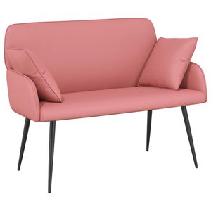 vidaXL 2-Sitzer-Sofa mit Metallbeinen 2-Sitzer Rosa Kunstleder