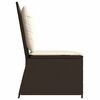 vidaXL Gartenbank mit Kissen Braun Poly Rattan