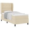 vidaXL Boxspringbett mit Kopfteil Creme 100 x 200 cm Stoff