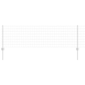 vidaXL Euro-Zaun mit Pfosten 25 x 0,6 m Verzinkter Stahl Silber Netz