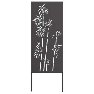 vidaXL Garten Sichtschutz-Leinwand Floral Schwarz 50 x 140 cm