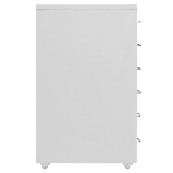 vidaXL Aktenschrank mit Rollen Grau 28x41x69 cm Metall
