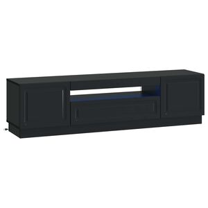 vidaXL LED-TV-Schrank Schwarz Holzwerkstoff