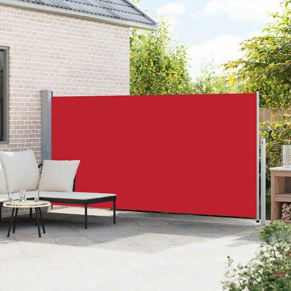 vidaXL Ausziehbare Seitenmarkise 160x500 cm Rot