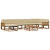 vidaXL Outdoor-Sofagarnitur 8 pcs Natur und Beige Massivholz Akazie