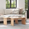 vidaXL Couchtisch 2 pcs Natur Massivholz Kiefer