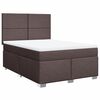 vidaXL Boxspringbett mit Matratze Dunkelbraun 140x190 cm Stoff