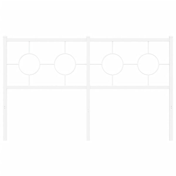 vidaXL Kopfteil Metall Weiß 140 cm