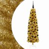 vidaXL K&uuml;nstlicher schlanker Weihnachtsbaum mit Kugeln 180 cm 300 LEDs