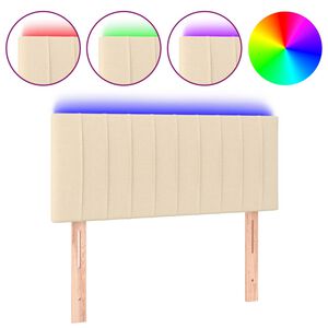 vidaXL LED Kopfteil Creme 80x5x78/88 cm Stoff