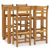 vidaXL 5-tlg. Gartenbar-Set Massivholz Akazie