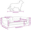 vidaXL Hundebett Braun 95x55x30 cm Samt