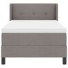 vidaXL Boxspringbett mit Matratze Taupe 200 x 80 cm Polyester