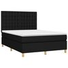 vidaXL Boxspringbett mit Matratze & LED Schwarz 140x190 cm Stoff