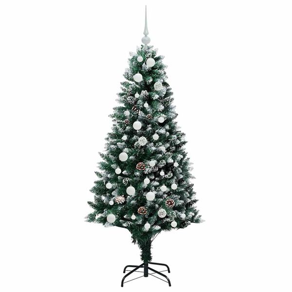 vidaXL Künstlicher Weihnachtsbaum mit 150 LEDs mit Ständer Grün 150 cm