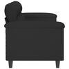 vidaXL 3-Sitzer-Sofa Schwarz 180 cm Mikrofasergewebe