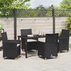vidaXL Garten Essgruppe 5 pcs Schwarz Poly-Rattan