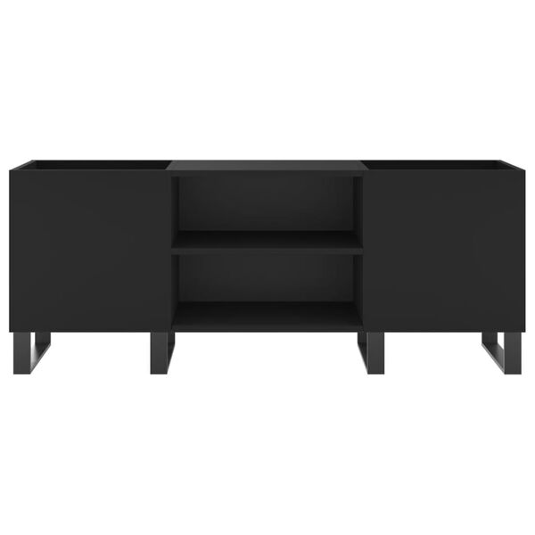 vidaXL Plattenschrank Schwarz 121x38x48 cm Holzwerkstoff