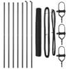 vidaXL Bodenmontierter Sechseckzaun 10 x 1,4 m PVC-beschichteter Stahl