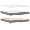 vidaXL Boxspringbett mit Matratze Taupe 200 x 180 cm Polyester