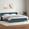 vidaXL Boxspringbett mit Matratzen Dunkelblau 180x210 cm Samt