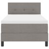 vidaXL Boxspringbett mit Matratze Taupe 100 x 200 cm Stoff