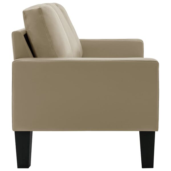 vidaXL 3-Sitzer-Sofa Cappuccino-Braun Kunstleder