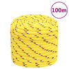 vidaXL Bootsseil Gelb 16 mm 100 m Polypropylen