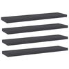 vidaXL B&uuml;cherregal-Bretter 4 Stk. Grau 40x10x1,5 cm Holzwerkstoff