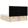 vidaXL Ottoman-Bett mit Matratzen & LEDs Creme 180x200 cm Stoff