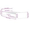 vidaXL Bettgestell Grau Sonoma 90x200 cm Holzwerkstoff