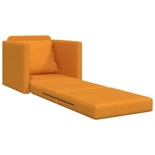 vidaXL Schlafsofa 60cm Dunkelgelb Stoff
