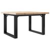 vidaXL Couchtisch O-Gestell 60x60x40,5cm Massivholz Kiefer & Stahl