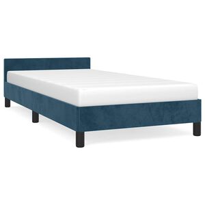 vidaXL Bettgestell ohne Matratze Dunkelblau 100x200 cm Samt