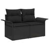 vidaXL Garten-Sofa-Set 9 pcs Schwarz Poly Rattan