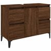 vidaXL Waschbeckenunterschrank Braun Eichen-Optik 80x33x60 cm