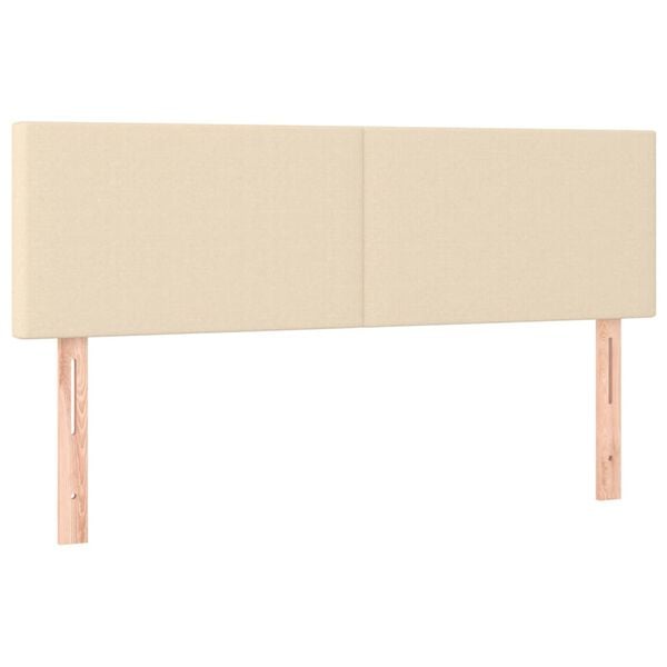 vidaXL Kopfteile Creme 144x5x78/88 cm Stoff