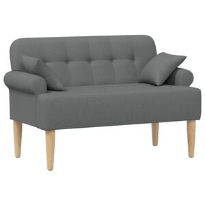 vidaXL Zweisitzer mit Knopfheftung Dunkelgrau 120 x 65 x 79 cm Stoff