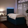 vidaXL Boxspringbett mit Matratze Blau 90x190 cm Samt