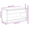 vidaXL Flurbank mit Kissen mit Regal Ger&auml;ucherte Eiche 83 x 38 x 45 cm