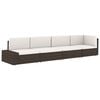 vidaXL Modulares 2-Sitzer-Sofa Poly Rattan Schwarz
