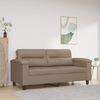 vidaXL 2-Sitzer-Sofa Cappuccino-Braun 140 cm Kunstleder