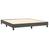 vidaXL Boxspringbett mit Matratze & LED Dunkelgrau 160x200 cm Samt