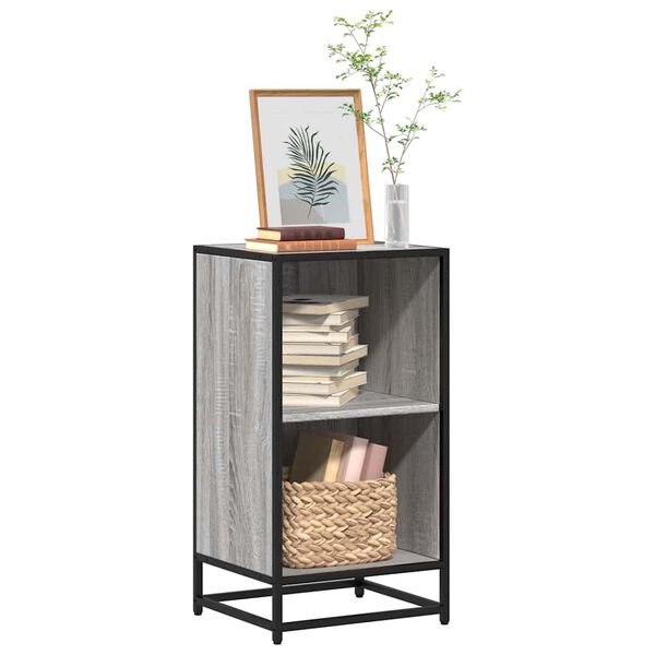 vidaXL B&uuml;cherregal Grau Sonoma 40x35x76 cm Holzwerkstoff