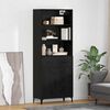 vidaXL Highboard Schwarz Eichen-Optik 69,5 x 34 x 180 cm Holzwerkstoff