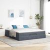 vidaXL Ottoman-Bett mit Matratze Dunkelgrau 160x200 cm Samt