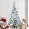 vidaXL K&uuml;nstlicher klappbarer Weihnachtsbaum Wei&szlig; 240 cm PE und PVC