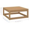 vidaXL 7-tlg. Garten-Lounge-Set Honigbraun Massivholz Kiefer